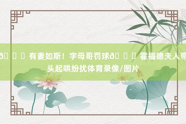 😍有妻如斯!字母哥罚球😂霍福德夫人带头起哄纷扰体育录像/图片