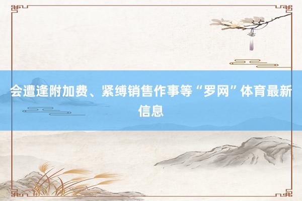 会遭逢附加费、紧缚销售作事等“罗网”体育最新信息