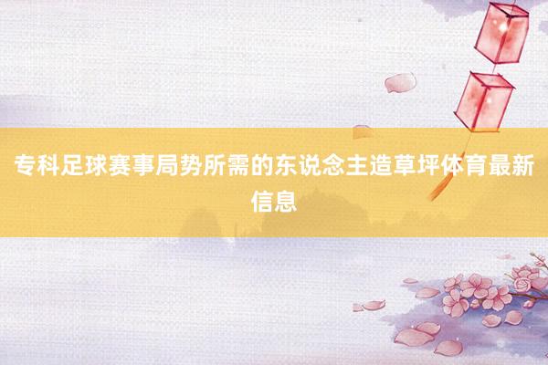 专科足球赛事局势所需的东说念主造草坪体育最新信息