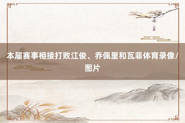 本届赛事相接打败江俊、乔佩里和瓦菲体育录像/图片