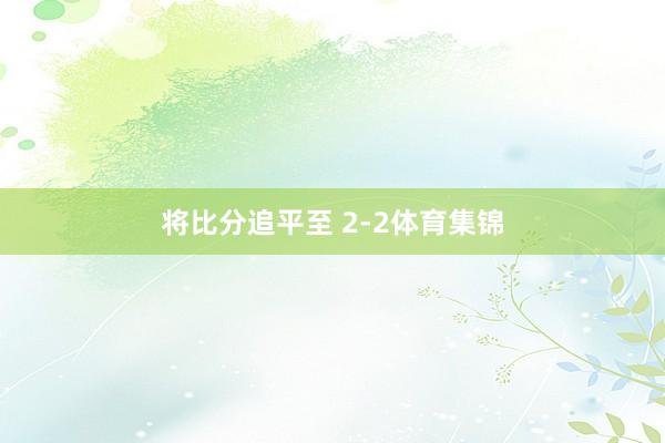 将比分追平至 2-2体育集锦