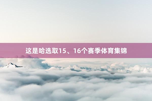 这是哈选取15、16个赛季体育集锦