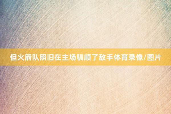 但火箭队照旧在主场驯顺了敌手体育录像/图片