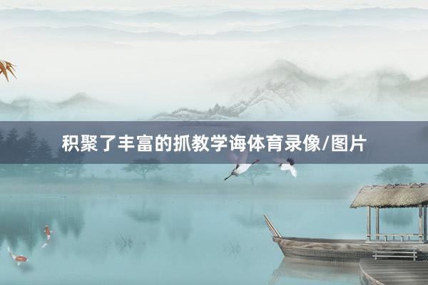积聚了丰富的抓教学诲体育录像/图片