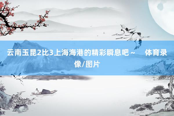云南玉昆2比3上海海港的精彩瞬息吧～    体育录像/图片