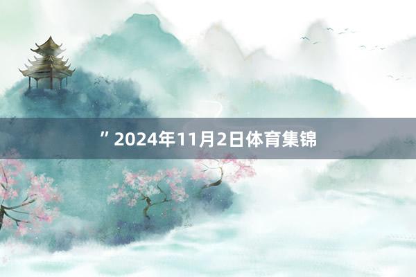 ”2024年11月2日体育集锦