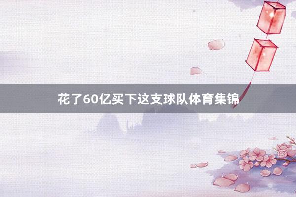 花了60亿买下这支球队体育集锦