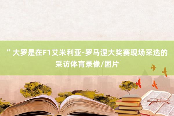 ”大罗是在F1艾米利亚-罗马涅大奖赛现场采选的采访体育录像/图片