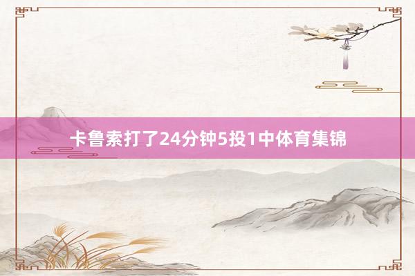 卡鲁索打了24分钟5投1中体育集锦