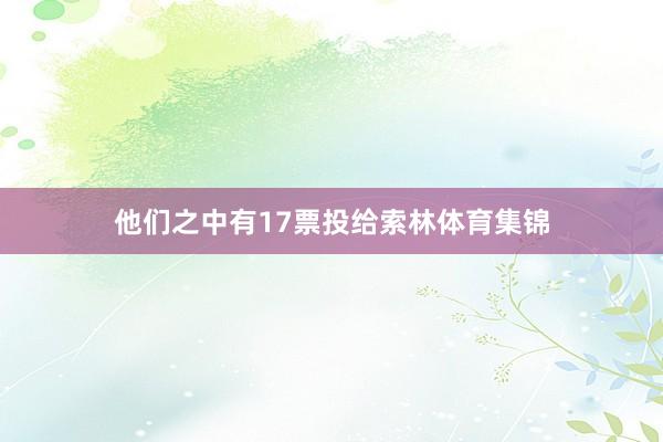 他们之中有17票投给索林体育集锦
