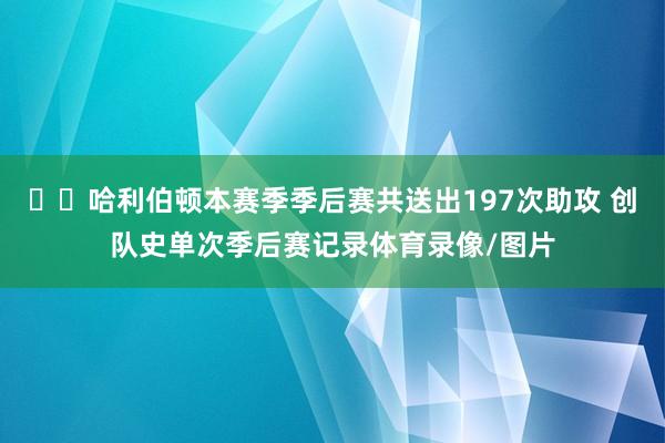 ✨️哈利伯顿本赛季季后赛共送出197次助攻 创队史单次季后赛记录体育录像/图片