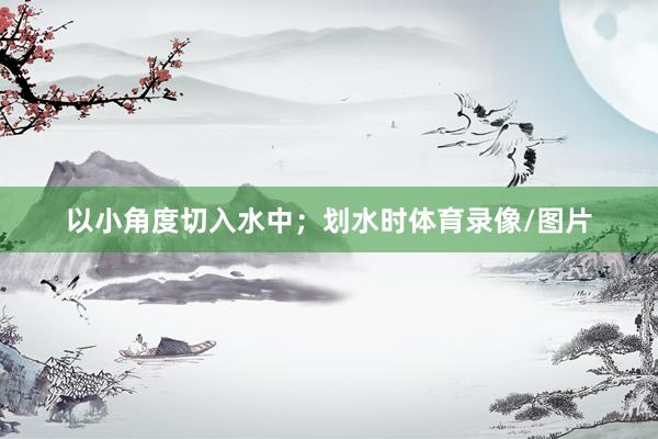 以小角度切入水中;划水时体育录像/图片