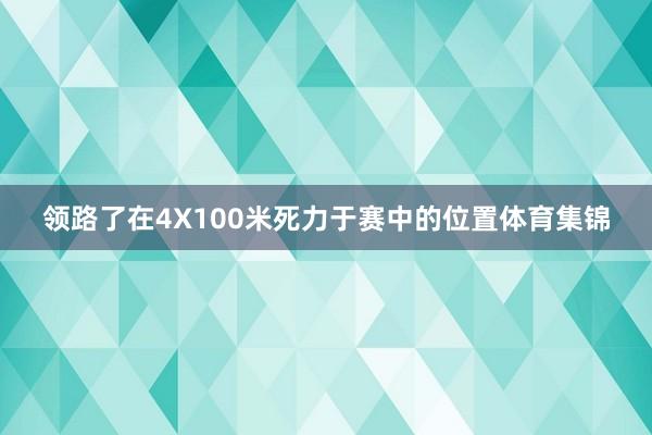领路了在4X100米死力于赛中的位置体育集锦