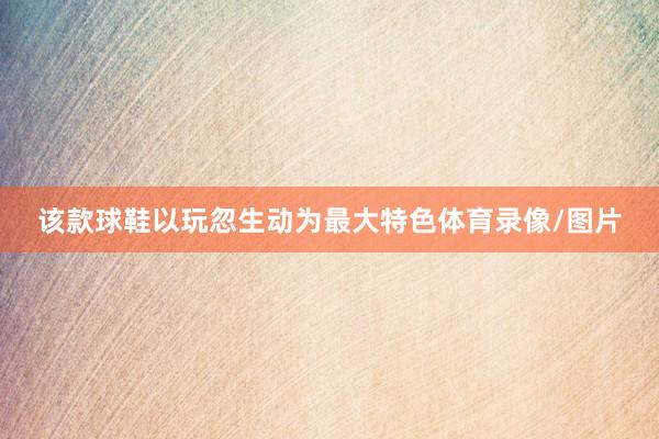 该款球鞋以玩忽生动为最大特色体育录像/图片