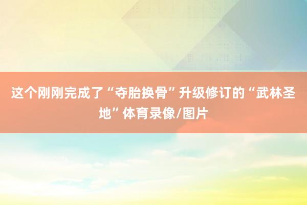 这个刚刚完成了“夺胎换骨”升级修订的“武林圣地”体育录像/图片
