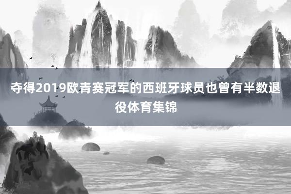 夺得2019欧青赛冠军的西班牙球员也曾有半数退役体育集锦