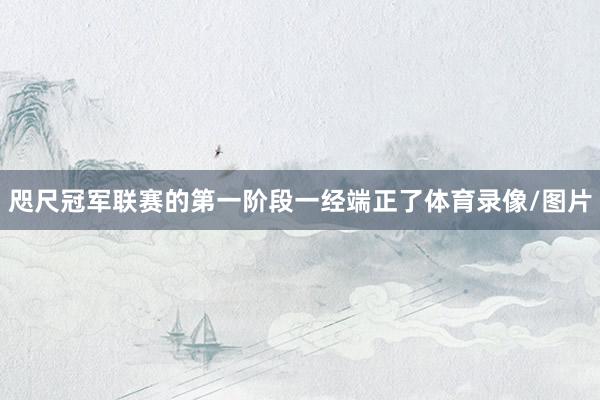 咫尺冠军联赛的第一阶段一经端正了体育录像/图片