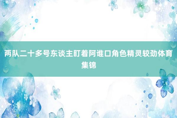 两队二十多号东谈主盯着阿谁口角色精灵较劲体育集锦