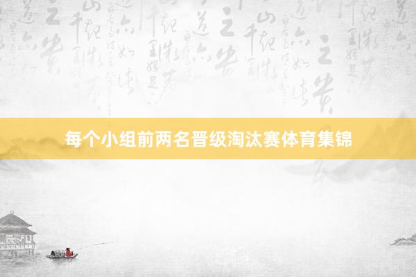 每个小组前两名晋级淘汰赛体育集锦