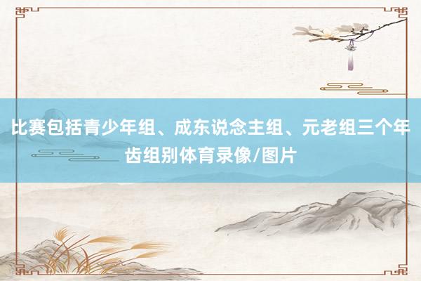 比赛包括青少年组、成东说念主组、元老组三个年齿组别体育录像/图片