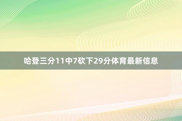 哈登三分11中7砍下29分体育最新信息