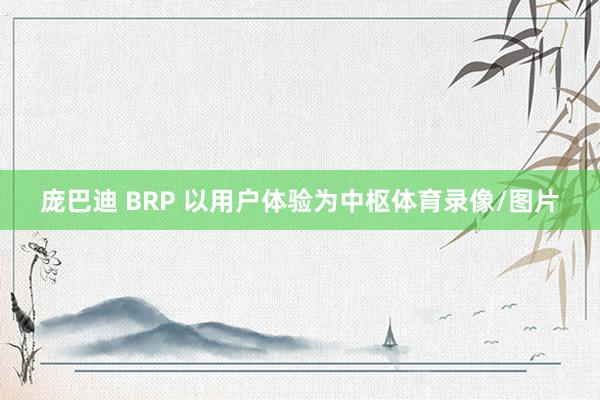 庞巴迪 BRP 以用户体验为中枢体育录像/图片