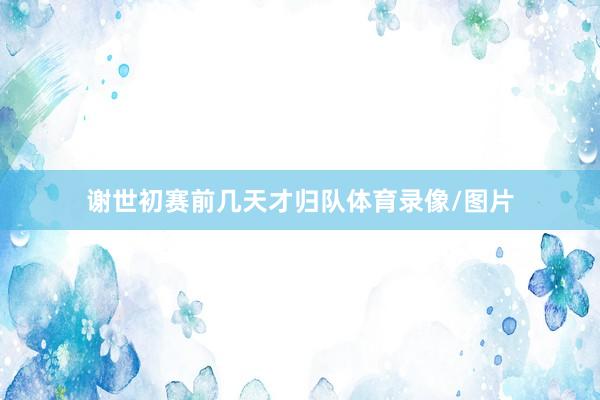 谢世初赛前几天才归队体育录像/图片