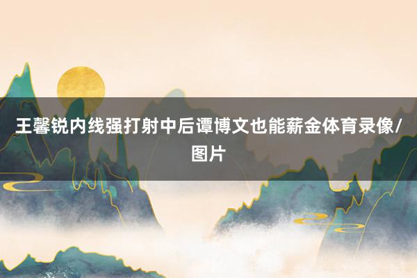 王馨锐内线强打射中后谭博文也能薪金体育录像/图片