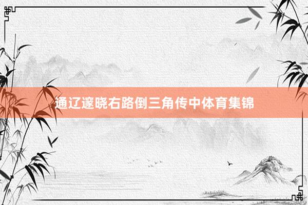 通辽邃晓右路倒三角传中体育集锦