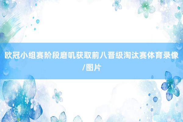 欧冠小组赛阶段磨叽获取前八晋级淘汰赛体育录像/图片