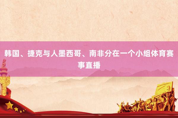 韩国、捷克与人墨西哥、南非分在一个小组体育赛事直播